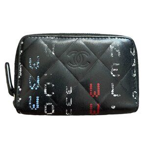 Chanel Computer Circuit Leather Card/Coin Case